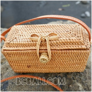 small purse bags full hand woven rattan strap handmade bali